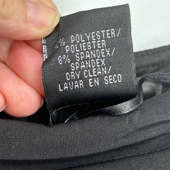 Expo New York Womens Size 10 Strapless Dress Black Pleated Top Vintage Poly Span - Picture 5 of 9